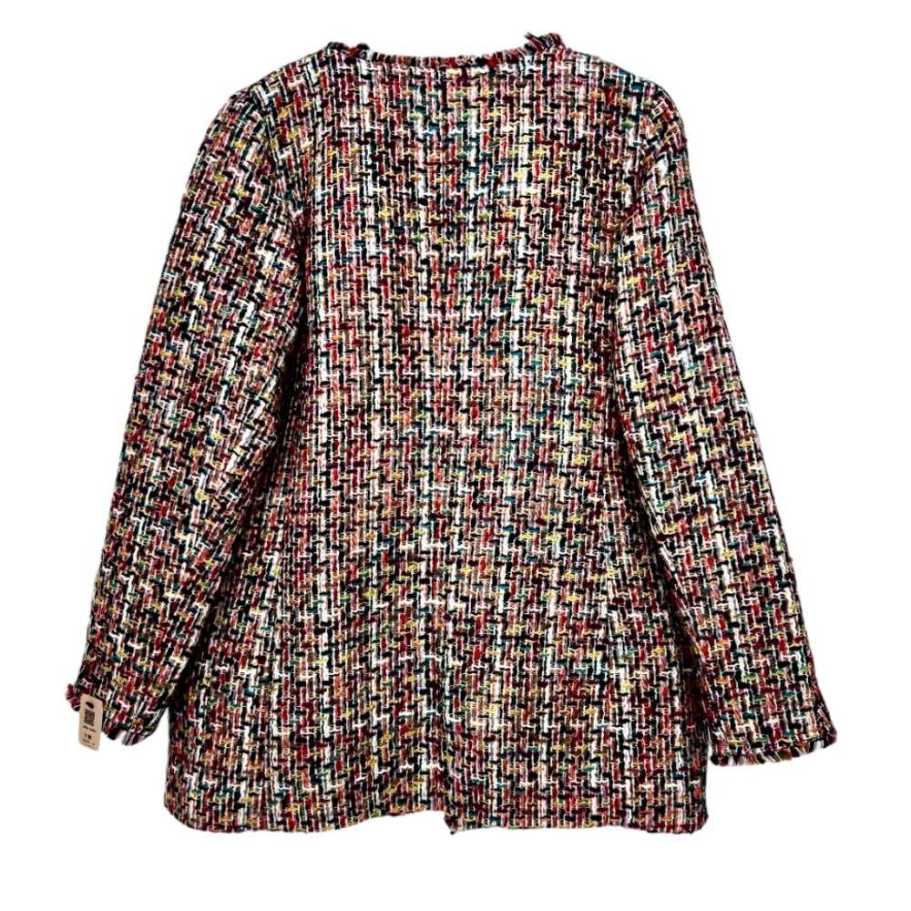 Talbots NWT Candy Tweed Fringe Topper Blazer Size 6‎ - Picture 4 of 14